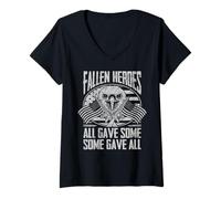 Femme Vétéran USA Veterans Day US Army Veteran T-Shirt avec Col en V