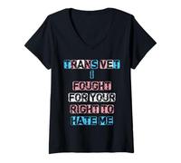 Femme Vétérinaire trans : je me suis battu pour ton droit de me détester T-Shirt avec Col en V