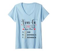 Femme Veux Tu Te Pacser Avec Moi Demande PACS Couple Amoureux T-Shirt avec Col en V