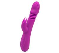 Femme Vḯbrømǎşsęụr pour Fêmmêş çlitỔrīdięn Puişşant USB Rechargeable Rǎbbḯt Vībrầțẹừr Silencieux Chauffant Tournant Electrique Etanche Silïcốnę,Violet YAQ1
