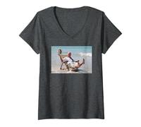 Femme Victor Meldrew en Vacances, la comédie One Foot in The Grave T-Shirt avec Col en V