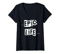 Femme Vie épique T-Shirt avec Col en V
