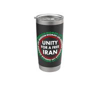 Femme Vie Liberté Iran Unité pour un Iran libre Gobelet isotherme en acier inoxydable double paroi