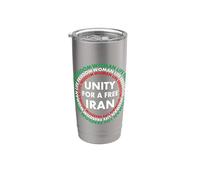 Femme Vie Liberté Iran Unité pour un Iran libre Gobelet isotherme en acier inoxydable double paroi