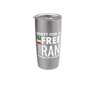 Femme Vie Liberté Iran Unité pour un Iran libre Gobelet isotherme en acier inoxydable double paroi