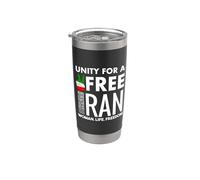 Femme Vie Liberté Iran Unité pour un Iran libre Gobelet isotherme en acier inoxydable double paroi
