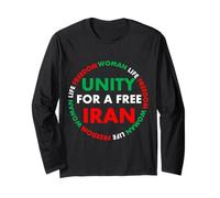 Femme Vie Liberté Iran Unité pour Un Iran Libre Manche Longue