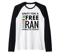 Femme Vie Liberté Iran Unité pour Un Iran Libre Manche Raglan