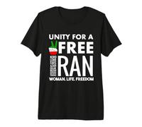 Femme Vie Liberté Iran Unité pour Un Iran Libre T-Shirt Haut de Gamme