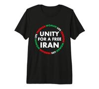 Femme Vie Liberté Iran Unité pour Un Iran Libre T-Shirt Haut de Gamme