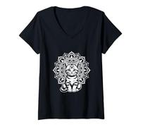 Femme Vie spirituelle Guérisseur d'énergie Reiki Méditation Chat T-Shirt avec Col en V
