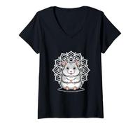 Femme Vie spirituelle Guérisseur d'énergie Reiki Méditation T-Shirt avec Col en V