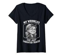 Femme Vieillir comme Une légende - Design Amusant pour Femme T-Shirt avec Col en V