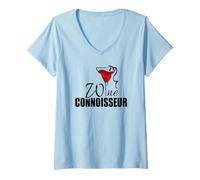 Femme Vignobles et Amateurs de vin T-Shirt avec Col en V