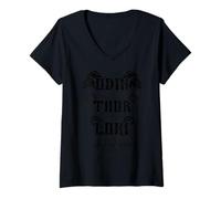 Femme Viking Dad Odin Thor Loki Cadeau de fête des pères Viking Papa T-Shirt avec Col en V
