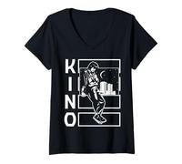 Femme Viktor Tsoi Russie Musicien Classique Concert Auteur-compositeur T-Shirt avec Col en V