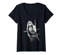 Femme Vince Neil Motley Crue à Monsters of Rock 1991 T-Shirt avec Col en V