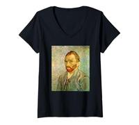 Femme Vincent Van Gogh Self-Portrait T-Shirt avec Col en V