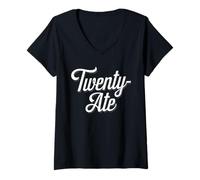 Femme Vingt Ans T-Shirt avec Col en V