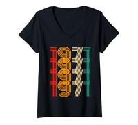 Femme Vintage 1971 Birthday Year 1971 Classic Men Women Vintage T-Shirt avec Col en V