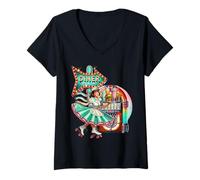 Femme Vintage années 1950 Diner Café Drive in T-Shirt avec Col en V