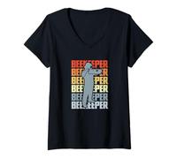 Femme Vintage Apiculteur Apiculture T-Shirt avec Col en V