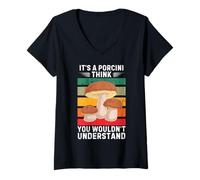 Femme Vintage, C'est Un cèpe Que Vous ne comprendriez Pas T-Shirt avec Col en V