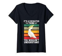 Femme Vintage, C'est Un Oiseau cacatoès, Je Pense Que Vous ne comprendriez Pas T-Shirt avec Col en V