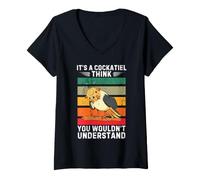 Femme Vintage C'est Un Oiseau calopsitte Que Vous ne pourriez Pas Comprendre T-Shirt avec Col en V