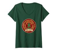 Femme Vintage Civilian Conservation Corps Retro CCC Logo T-Shirt avec Col en V