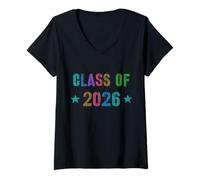 Femme Vintage Class of 2026 Cheer Seniors Graduation Presque là T-Shirt avec Col en V