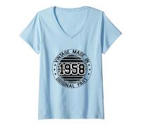 Femme Vintage Fabriqué en 1958 Date de naissance 1958 Né en 1958 Vintage T-Shirt avec Col en V