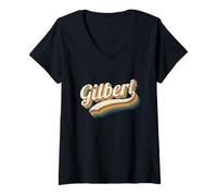 Femme Vintage Gilbert Personnalisé Nom Gilbert T-Shirt avec Col en V