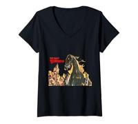 Femme Vintage Sci-FI Géant Behemoth Monstre Londres T-Shirt avec Col en V