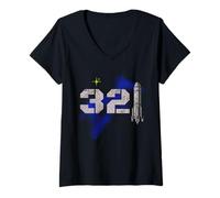 Femme Vintage Space Coast 321 Rocket Launch Souvenir T-Shirt avec Col en V