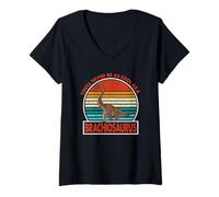 Femme Vintage You'll Never Be As Cool As A Brachiosaurus Dinosaur T-Shirt avec Col en V