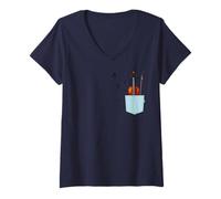 Femme Violon in The Pocket Viola Music Teacher Student Violonist T-Shirt avec Col en V