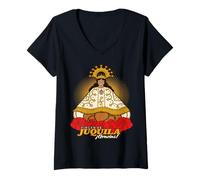 Femme Virgen de Juquila - Santa Catarina Juquila, Oaxaca México T-Shirt avec Col en V