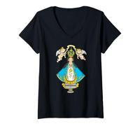 Femme Virgen de San Juan de Los Lagos T-Shirt avec Col en V