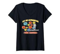 Femme Virgo Zodiac Let Me Alphabetize Your Excuses T-Shirt avec Col en V