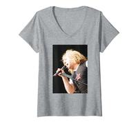 Femme Visite d'équilibre de Sammy Hagar Era Van Halen 1995 T-Shirt avec Col en V