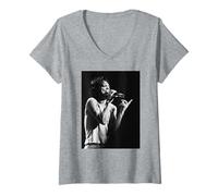 Femme Visite des Rolling Stones Live Mick Jagger Tattoo You T-Shirt avec Col en V