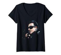 Femme Visite télévisée de U2 Live Bono au Zoo d'Arms Park de Cardiff (1993) T-Shirt avec Col en V