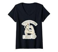 Femme Vitals Are Down, I Rise Up. Citation rétro infirmière T-Shirt avec Col en V