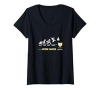 Femme Vivement Le W nd - Semaine Type - Humour Anisette Pastis T-Shirt avec Col en V