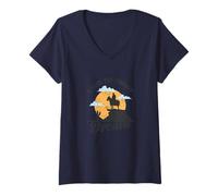 Femme Vivre Le rodéo de Cowboy Dream T-Shirt avec Col en V