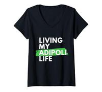 Femme Vivre ma Vie adipolie T-Shirt avec Col en V