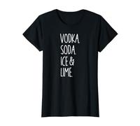 Femme Vodka Soda Ice & Lime - Enterrement de Vie de Jeune Fille T-Shirt Graphique avec Valeur