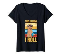 Femme Voilà Comment Je Roule Boulespieler Petanque Boule T-Shirt avec Col en V
