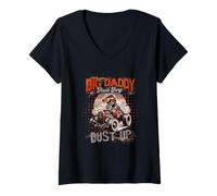 Femme Voiture de Conduite de Dinosaure drôle, Design préhistorique de Vitesse T-Shirt avec Col en V